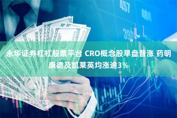 永华证券杠杠股票平台 CRO概念股早盘普涨 药明康德及凯